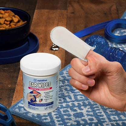 Squishface Wrinkle Wipes + Dog Ear Wipes Bundle - for Dogs with Wrinkles, Tear Stains, Tail Pockets, Irritated Paws & More - Great for All Breeds!