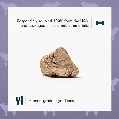 King Lou Pets - Lamb Hearts for Dogs and Cats - USA-Made Freeze Dried Lamb Dog Treats - Taurine, Zinc, and Iron - 1lb Prior to Freeze-Drying