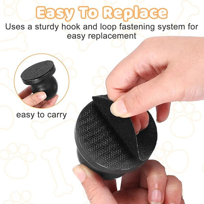 Dog Nail File Board with 3PCS Replaceable Sandpaper, Wooden Dog Nail Scratch Board Pad, Puppy Stress-Free Training Claw Care Emery Pad Treat Box Trimmers Accessories(Black)