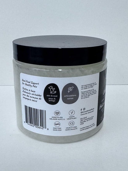 Organic Coconut Oil Pet Supplement for Dogs & Cats - Natural Skin and Coat Support with Cold Pressed Extra Virgin Coconut Oil - Itchy Skin & Dry Cracked Noses - Made in USA - 16 fl oz (Large)