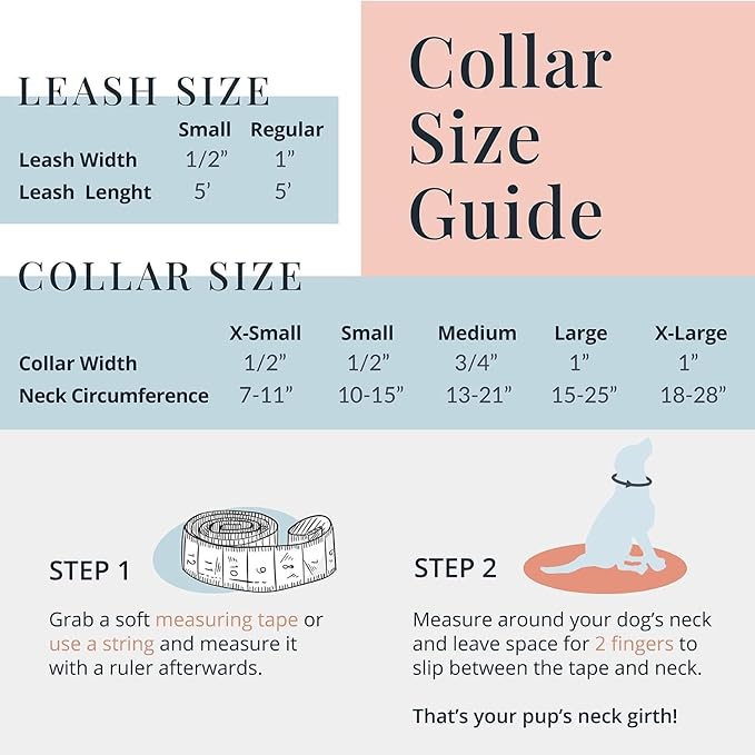 Lucky Love Dog Collars, Stripes Pattern Dog Collar for Medium Dogs, Comfortable & Soft Cute Girl or Boy Dog Collar, Leo, Medium