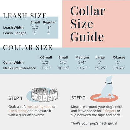 Lucky Love Dog Collars, Stripes Pattern Dog Collar for Medium Dogs, Comfortable & Soft Cute Girl or Boy Dog Collar, Penny, Medium