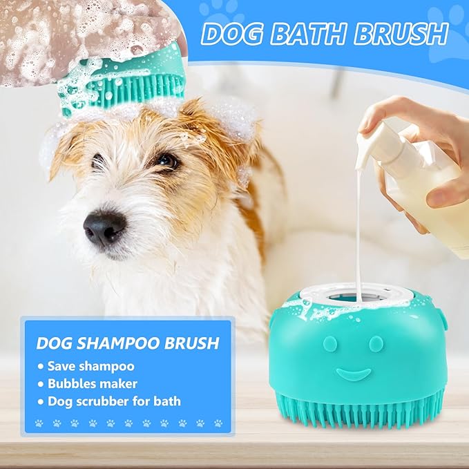 5 Piece Dog Grooming Kit -Undercoat Comb Dog Brush for Shedding,Self Cleaning Slicker Brush,Dog Nail Clippers,Bath Brush,Professional Pet Grooming Tools for All Breeds -Gentle & Easy to Use