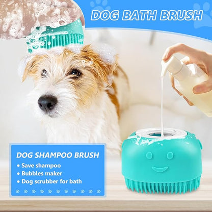5 Piece Dog Grooming Kit -Undercoat Comb Dog Brush for Shedding,Self Cleaning Slicker Brush,Dog Nail Clippers,Bath Brush,Professional Pet Grooming Tools for All Breeds -Gentle & Easy to Use