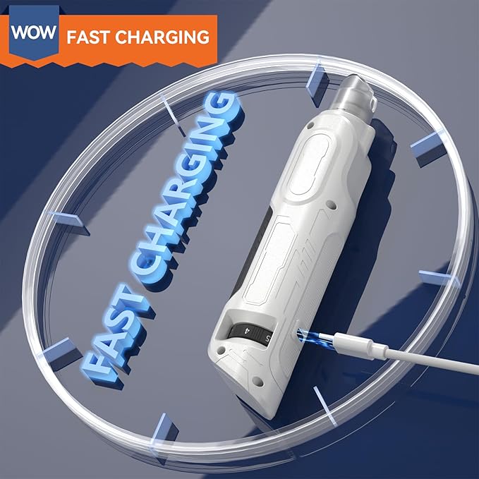 Dog Nail Grinder with 2 LED Lights Powerful 6-Speed Dog Nail Trimmers with 2 Grinding Wheels Super Quiet Rechargeable Pet Dog Nail File for Large Medium Dogs Cats - White