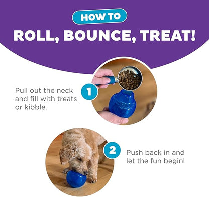 Outward Hound by Planet Dog Lil' Snoop Interactive Treat Dispensing Dog Toy, Small, Royal Blue