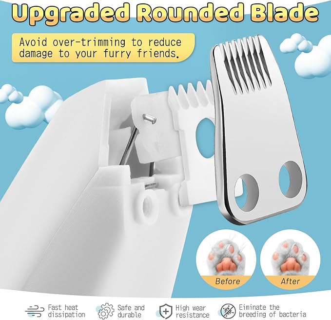 Dog Paw Trimmer with LCD Display, for Dogs Hair for Dogs, Electric Dog ï¼_at Paw for Grooming (White)