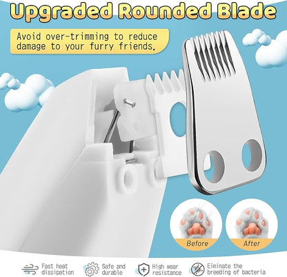 Dog Paw Trimmer with LCD Display, for Dogs Hair for Dogs, Electric Dog ï¼_at Paw for Grooming (White)