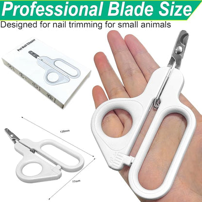 Professional Small Cat and Dog Nail Clippers Sharp Blades Stainless Steel Pet Nail Trimmers with Safety Lock to Avoid Injury for Cats Rabbits Dogs Small Animals