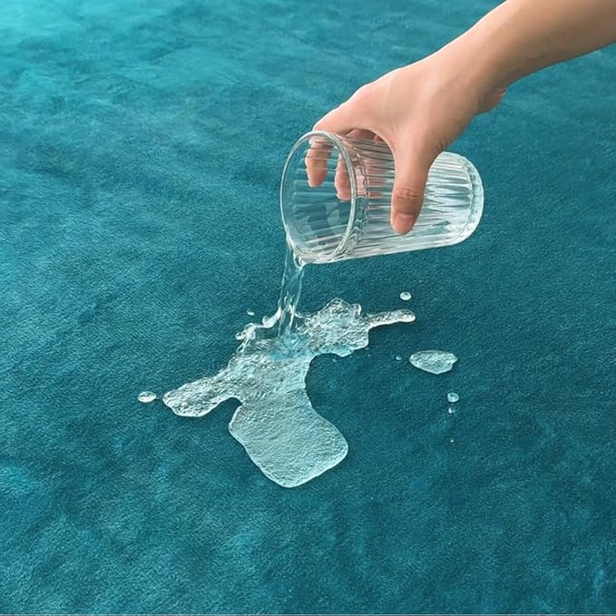 Bucephalus Waterproof Dog Blanket, Thick Reversible Soft Pet Blankets for Couch Bed Protection, Pee Proof Sherpa Fleece Blanket for Small Medium Large Dogs Puppy Cats Washable (Teal, 50"_60")