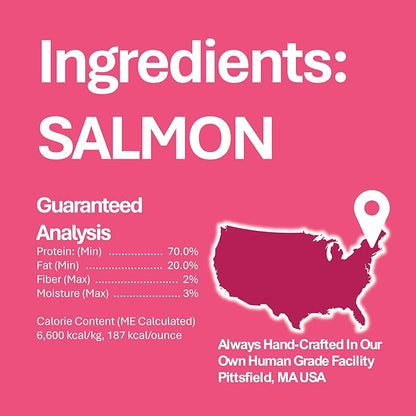 Whole Life Pet Just One Salmon Dog and Cat Value Packs - Human Grade, Freeze Dried, One Ingredient - Protein Rich, Grain Free, Made in The USA