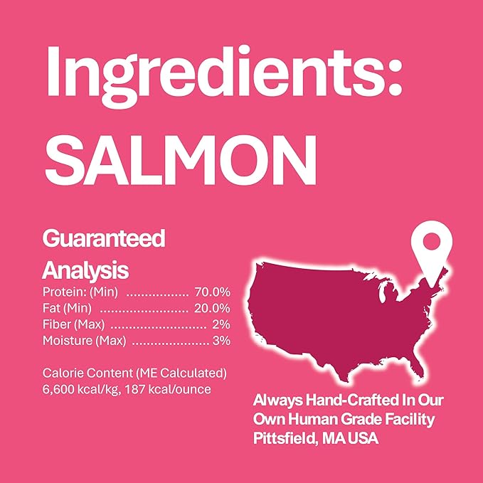 Whole Life Pet Just One Salmon Dog and Cat Value Packs - Human Grade, Freeze Dried, One Ingredient - Protein Rich, Grain Free, Made in The USA