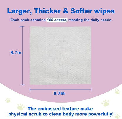 DR.EASY Lavender 200ct Scent Pet Wipes for Dogs and Catsï¼_ars, Face, Butt, Body and Eye _onvenient, Natureï¼_ome or Travelï¼_est Pet Supplies