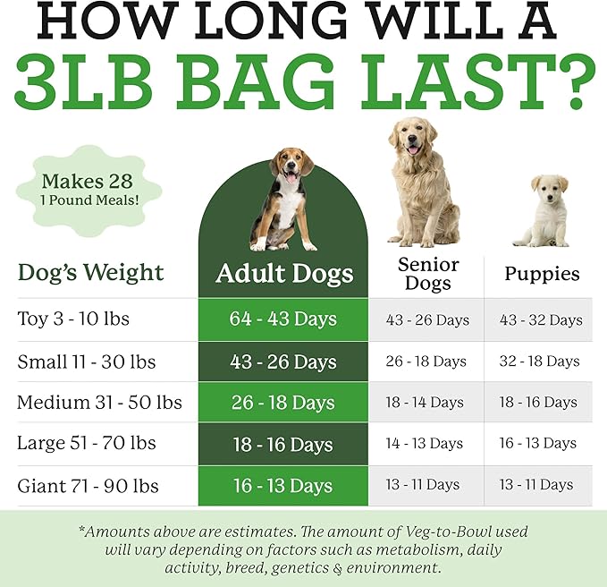 Dr. Harvey's Veg-to-Bowl Dog Food, Human Grade Dehydrated Base Mix for Dogs, Grain Free Holistic Mix (3 Pound)