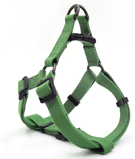 Dog Harness for Large Dogs Rayon Derived from Bamboo 90%, Polyester 10% No Pull Large Dog Harness, Step-in Adjustable Dog Harness for Large Dogs-Green