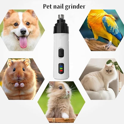 Heusom Silent Groom Pro Nail Grinder, 2025 New Heusom Dog Nail Trimmer, Rechargeable USB Charging Pet Nail Grinders for Dog, Electric Dog Nail Clippers, Pet Paws Grooming Smoothing Tool (1 Set)