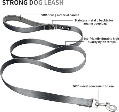 AIITLE No Pull Small Dog Harness and Leash Set- Escape Proof/Quick Fit Dog Halter Harness,Easy for Training Walking -Sturdy Buckle and Double D Ring -Puppy Harness for Small Dogs,Black-Grey Gradient S