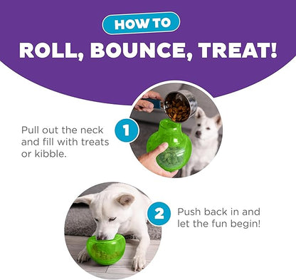 Outward Hound by Planet Dog Snoop Interactive Treat Dispensing Dog Toy, Large, Green