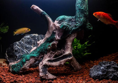 Fish Tank Decorations Aquarium Décor Resin Artificial Tree Trunk Root (G)