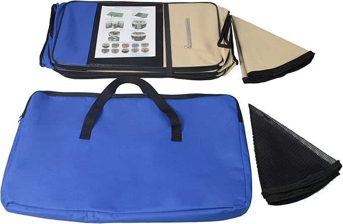 EliteField 2-Door Soft Pet Playpen (2 Year Warranty), Exercise Pen, Multiple Sizes and Colors Available for Dogs, Cats and Other Pets (36" x 36" x 24"H, Royal Blue+Beige)