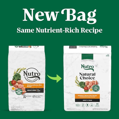 Nutro Natural Choice Adult Dry Dog Food, Chicken and Brown Rice Recipe 36 lbs.