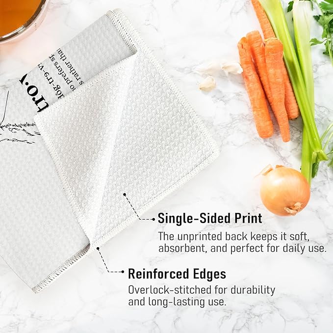 Dogtrovert Dog Kitchen Towels, Dog Lover Mom Gifts for Women Dish Towels for Kitchen Drying, Puppy Pet Lover Gifts Hand Towels for Bathroom, 16x24 Inch