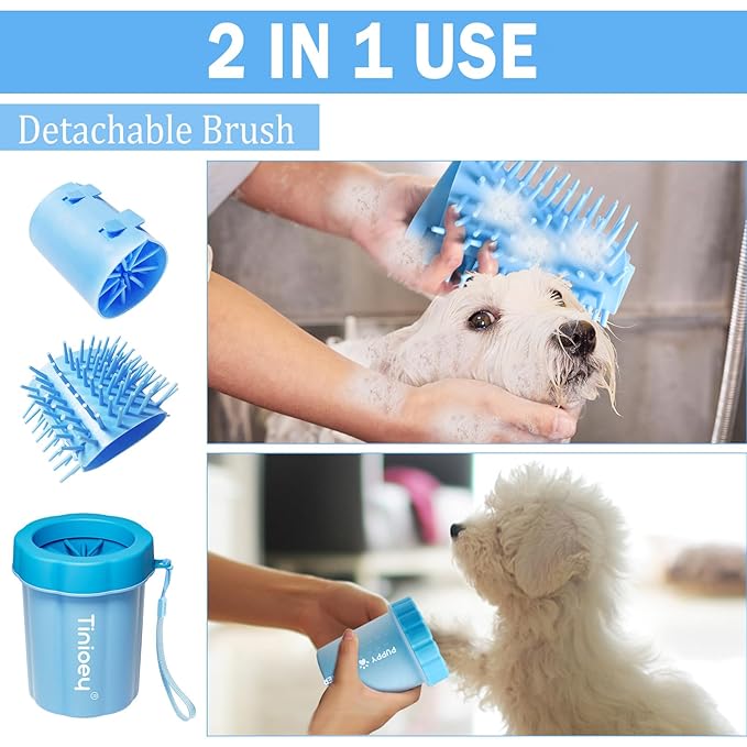 Dog Paw Cleaner for Dogs (with 3 Absorbent Towels), Dog Paw Washer, Muddy Paw Cleaner, Pet Foot Cleaner