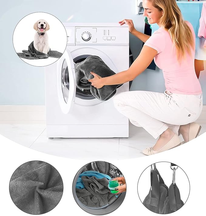 Dog Grooming Harness, Multifunctional Cats and Dogs Grooming Hammock, Pet Beauty Assistant, Nail Scissors/Nail Trimmer/Round Head Scissors (Medium grey)