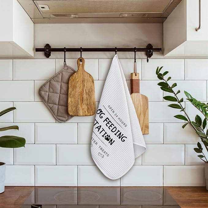 Dog Kitchen Towels, Dog Lover Mom Gifts for Women Dish Towels for Kitchen Drying, Puppy Pet Lover Gifts Hand Towels for Bathroom, 16x24 Inch