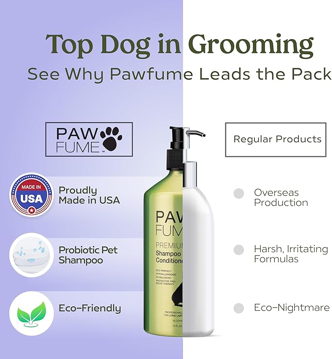 PAWFUME Dog Shedding Shampoo and Conditioner, Royal Lavender, 4-Pack  Nourish & Detangle for Silky Soft Coat  Probiotic, Deep-Cleaning, pH-Balanced  Salon-Quality Shedding Shampoo for Dogs