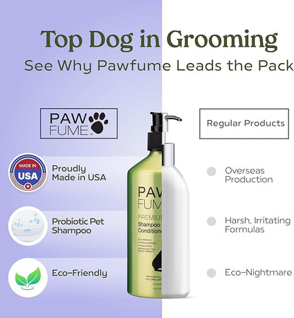 PAWFUME Dog Shedding Shampoo and Conditioner, Royal Lavender, 2-Pack  Nourish & Detangle for Silky Soft Coat  Probiotic, Deep-Cleaning, pH-Balanced  Salon-Quality Shedding Shampoo for Dogs