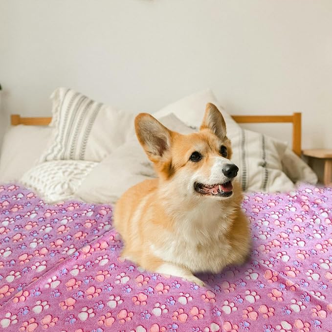Dog Blankets for Medium Large Dogs Washable, 3 Pack Pet Blanket Washable 41" x 31", Fuzzy Soft Puppy Blanket Throw Cover for Kennel Crate Bed, Blanket for Dogs, Pet Blankets for Dogs
