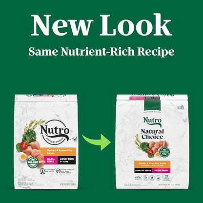 Nutro Natural Choice Adult Small Breed Dry Dog Food, Chicken and Brown Rice, 13 lbs.