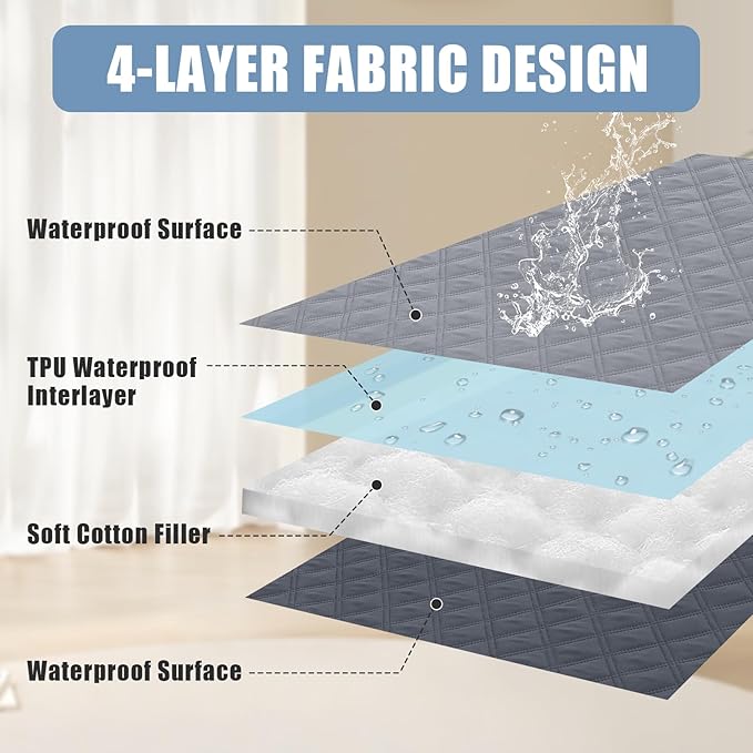 Smiry Waterproof Dog Blanket, Reversible Dog Bed Cover Pet Blanket, Soft Couch Cover for Dogs Washable, Bed Couch Sofa Furniture Protector for Puppy Cat Kids (30"x70", Grey/Dark Grey)