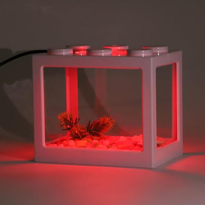 Mini Aquarium Lamp, USB Aquarium Light, LED Desktop Fish Tank Light, Small Decoration Aquarium Light, Aquarium Accessories, Red Light