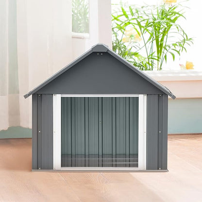 34 X 38 X 35 Inches Dog House, Indoor Outdoor Doghouse for Medium Large Dogs, Weatherproof Puppy Shelter Sturdy and Long-Lasting Dog Houses