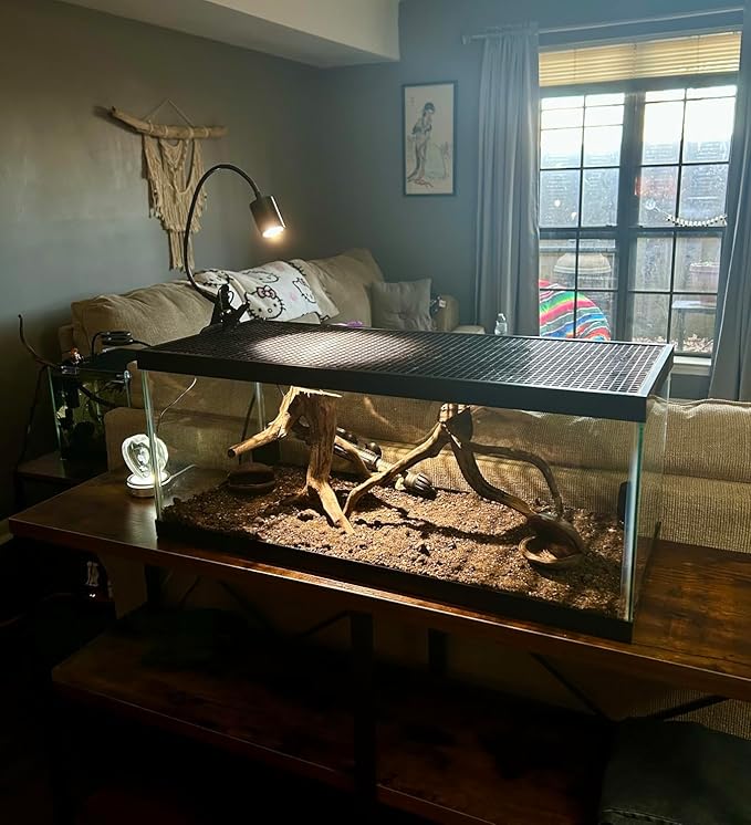 4W LED Aquarium Light Small Fish Tank Lights Clip on Full Spectrum Aquarium Lamp Features 3 Light Colors Controlled by Button Suitable for Fish Tanks Plants Terrariums Coral