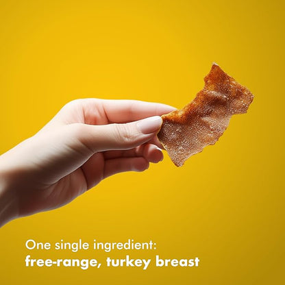 King Lou Pets - Turkey Jerky for Dogs - USA-Made Dehydrated Dog Treats - 1lb Fresh Turkey Breast Prior to Dehydration