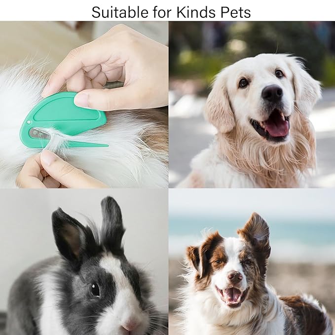 5 Pcs Knotting Combs, Pet Grooming Tool, Cat Hair Remover,Dog Grooming Comb Knot Remover, Pet Hair Removal Tool for Cat, Dog, Pet Hair Shedding Tool Supplies for Removing Tangled and Loose Hair