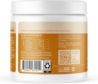 Fera Pets Dog Allergy and Immune Support with Organic Mushrooms, Postbiotics & Colostrum - Promotes Skin & Gut Health - Soothes Seasonal Allergy Symptoms - 30 Soft Chews