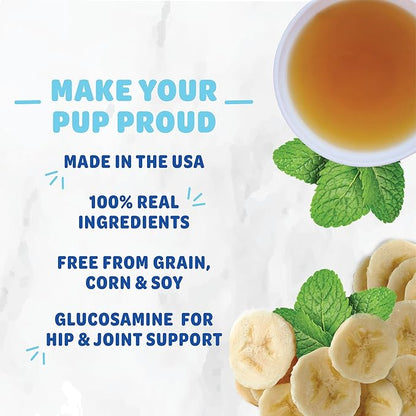 Shameless Pets Dental Treats for Dogs, Banana Bone-Anza - Healthy Dental Sticks with Hip & Joint Support for Teeth Cleaning & Fresh Breath - Dog Bones Dental Chews Free from Grain, Corn & Soy