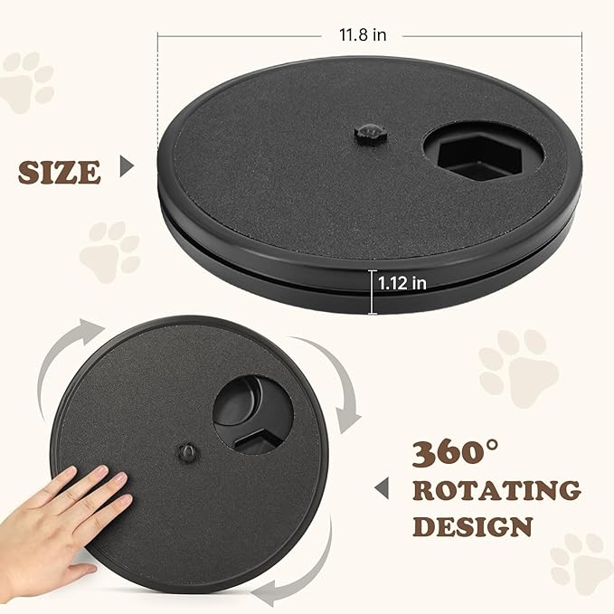 Dog Nail Scratch Board - 3 in 1 Rotatable Round Dog Scratch Pad for Nails with Treat Box, Dog Nail File Toy, Scratching Board for Dogs,Shorten Dog_ Side Nail Easier for Small and Large Dogs