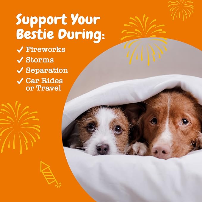 Zesty Paws Calming Chews for Dogs - for Everyday Stress, Relaxation, Composure, and Separation Bison 90 Count