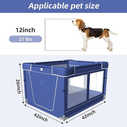 42 _ 42 Inch Puppy PlayPen, Dog Playpen with Mat for Puppies, Small and Medium Dogs, Pet PlayPen for Outdoors & Indoors