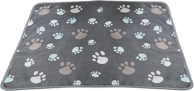 UTTPLL Blankets Super Soft & Warm Fleece Flannel Pet Blanket Cats Dogs Cute Paw Print Pet Throw Puppy Blankets Fleece Grey Paw Small