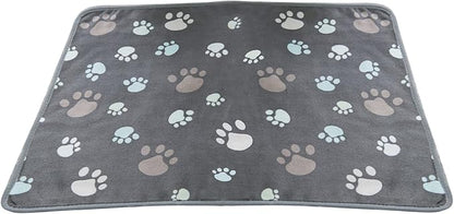 UTTPLL Blankets Super Soft & Warm Fleece Flannel Pet Blanket Cats Dogs Cute Paw Print Pet Throw Puppy Blankets Fleece Grey Paw Small