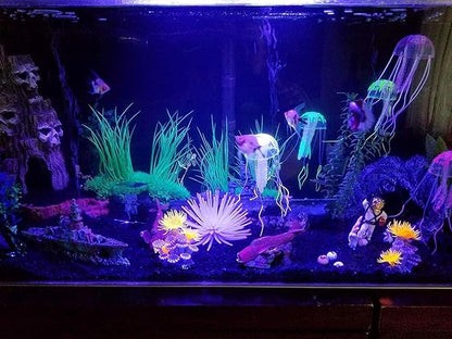 LED Aquarium Light, 7.5inch Colorful Fish Tank Light Submersible Underwater Crystal Glass LEDs Lights, 9 LEDs Beads, Brightness Adjustable Memory Function, LED Light bar Stick for Fish Tank