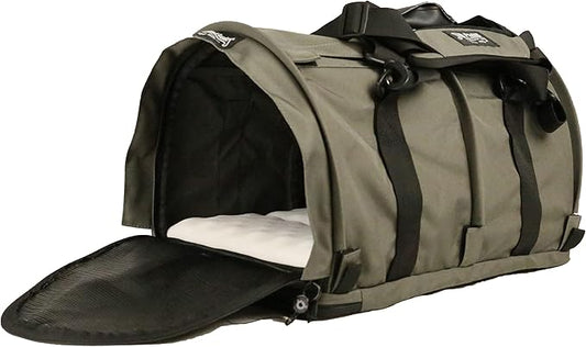 SturdiBag Large Pet Travel Carrier: Flexible Height for Cat and Dog Soft Sided with Safety Clips and Seatbelt Straps | Smoke, 18" x 12" x 12" (PN: SB2-PRO-SM)
