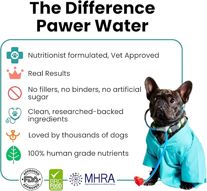 Advanced Joint & Hydration Supplement for Dogs – Vet-Approved - Soluble Powder with Collagen, Electrolytes, 7 Active Nutrients & Vitamins – Chicken Broth Flavor (Up to 4 Weeks Supply)