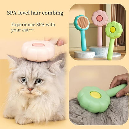 3PCS Cat Brush with Release Button,Dog Brush,Cat Brush Dog Brush for Shedding Grooming, Cat Brushes for Indoor Cats, Dog Grooming Brush Pet Brush for Semi-Short to Semi-Long Hair